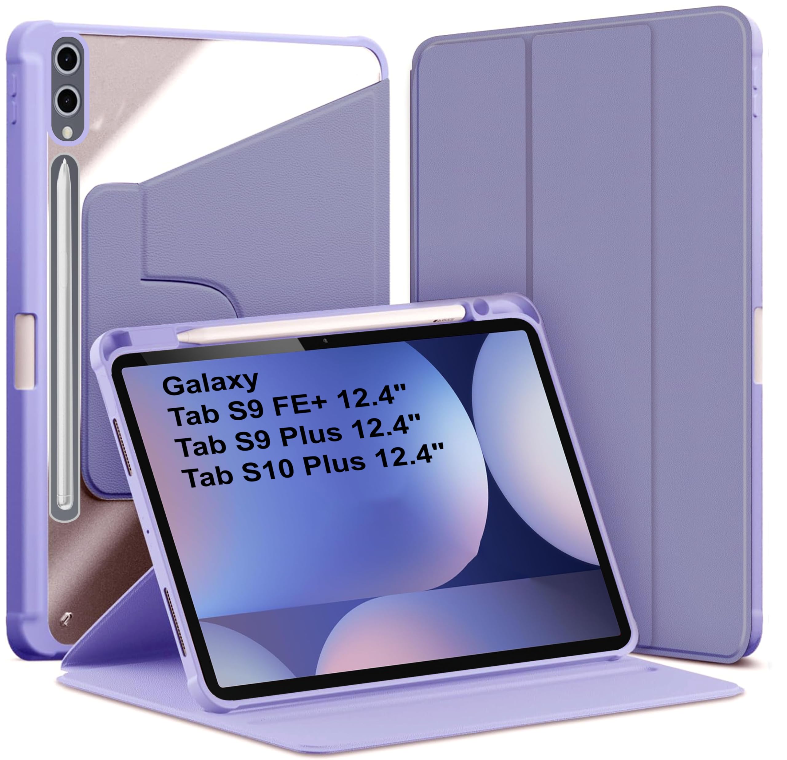TGK Rotating Case for Samsung Galaxy Tab S9 FE+/S9 Plus/S10+ 12.4